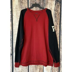 Polo Ralph Lauren Vtg Baseball Crew neck Shirt XXL Red Navy